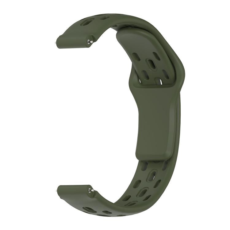 For Huawei Band 11 / Band 11 Pro Reverse Buckle Flat Perforated Breathable Silicone Watch Band