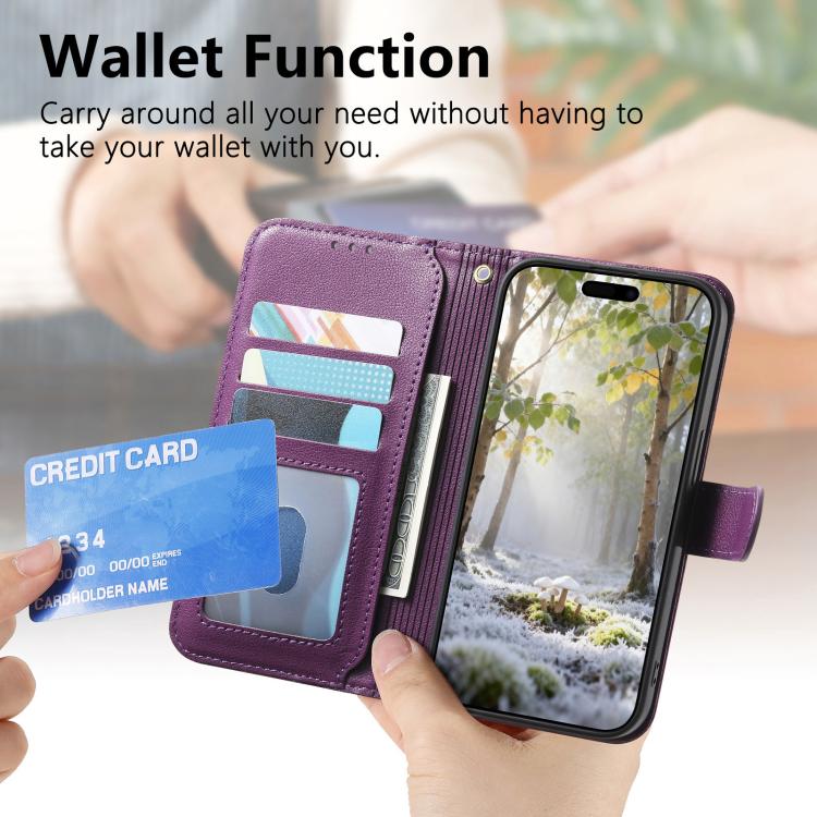 For Xiaomi Poco X8 Pro Max 5G Rhombic Texture Zipper Wallet Metal Bow-knot Vegan Leather Phone Case with Strap