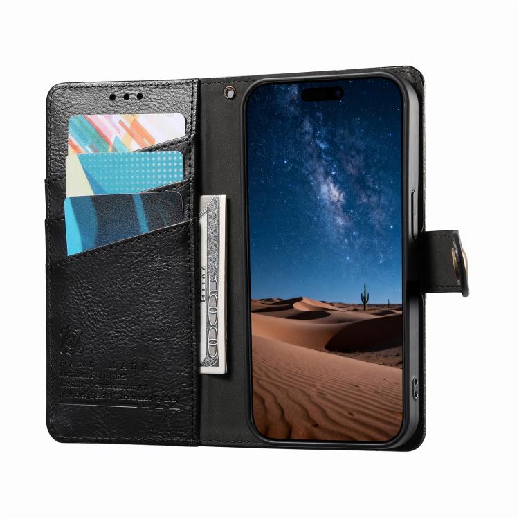 For Xiaomi Poco X8 Pro 5G Splicing Zipper Wallet Vegan Leather Phone Case with Strap