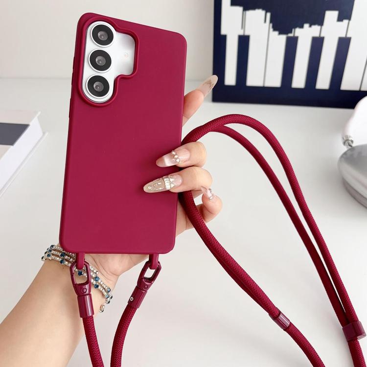 For Samsung Galaxy A17 5G Candy Silicone Shockproof Phone Case with 7mm Crossbody Lanyard