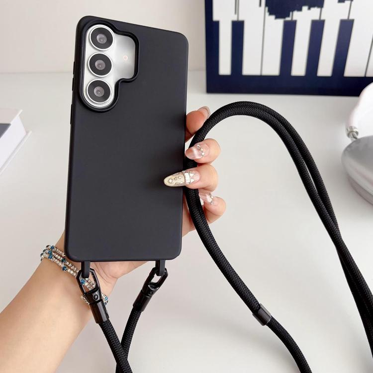 For Samsung Galaxy A17 5G Candy Silicone Shockproof Phone Case with 7mm Crossbody Lanyard