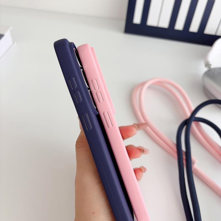 For Samsung Galaxy S25 5G Candy Silicone Shockproof Phone Case with 7mm Crossbody Lanyard