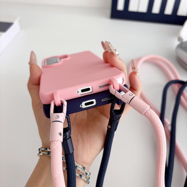 For Samsung Galaxy S25 FE 5G Candy Silicone Shockproof Phone Case with 7mm Crossbody Lanyard
