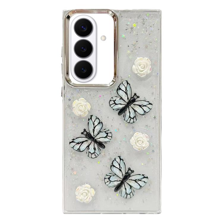 For Samsung Galaxy S26+ 5G Glitter 3D Butterfly TPU Phone Case