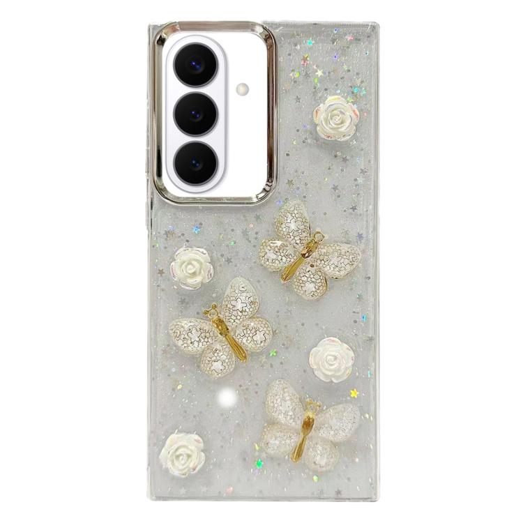 For Samsung Galaxy S26+ 5G Glitter 3D Butterfly TPU Phone Case