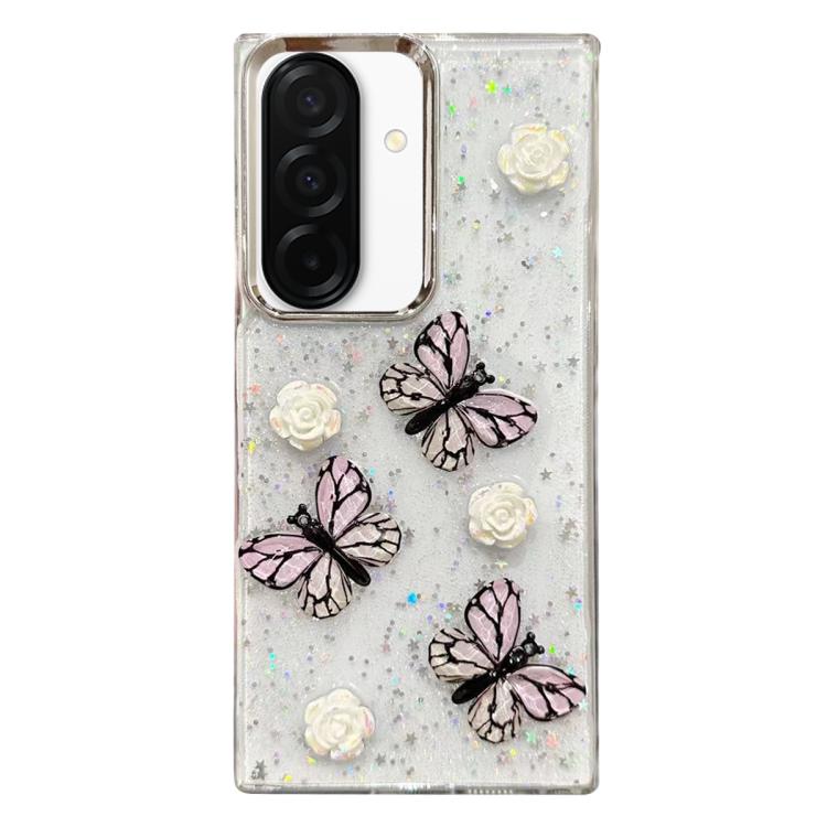 For Samsung Galaxy A26 5G / A17 Glitter 3D Butterfly TPU Phone Case
