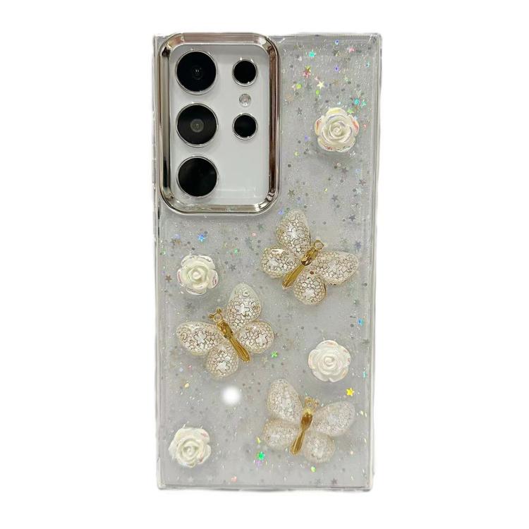 For Samsung Galaxy S26 Ultra 5G Glitter 3D Butterfly TPU Phone Case