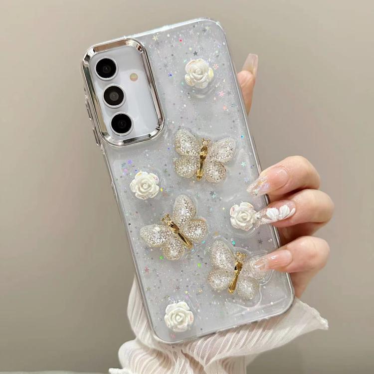 For Samsung Galaxy A36 / A56 5G Glitter 3D Butterfly TPU Phone Case