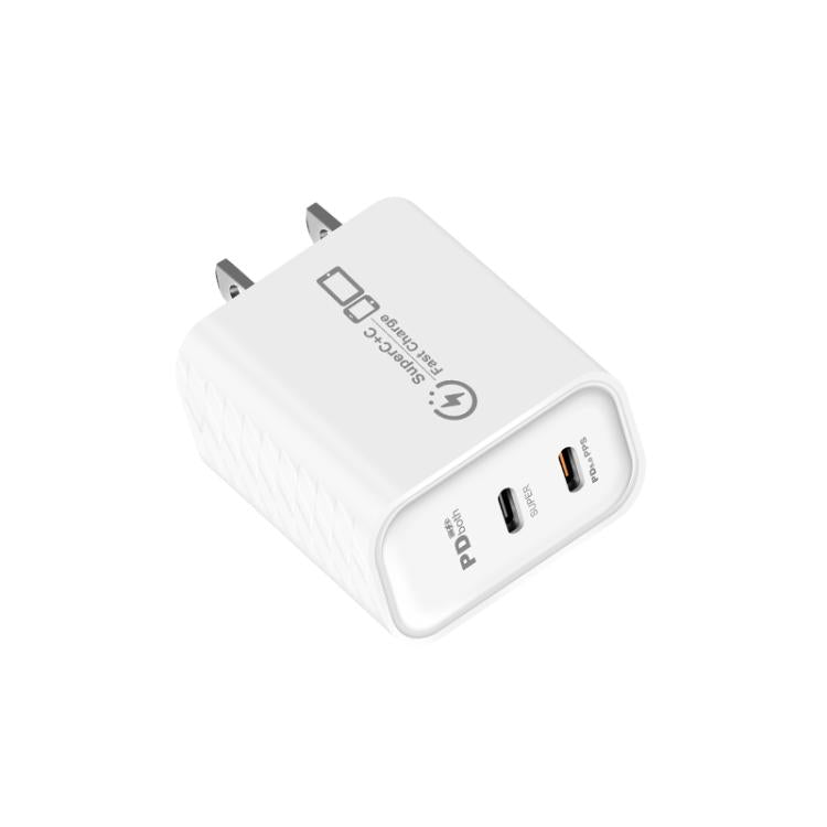 949-2C PD25W Dual Type-C Charger Supporting PD3.0 / PPS Protocol, US Plug