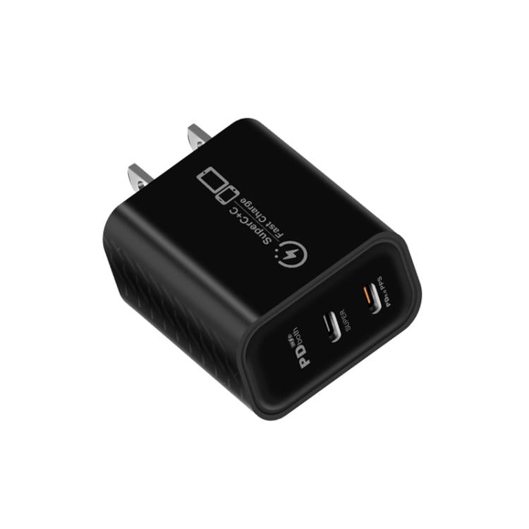 949-2C PD25W Dual Type-C Charger Supporting PD3.0 / PPS Protocol, US Plug