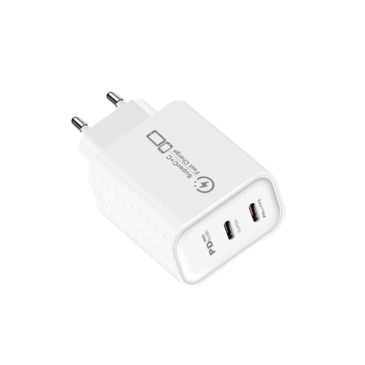 949-2C PD25W Dual Type-C Charger Supporting PD3.0 / PPS Protocol, EU Plug