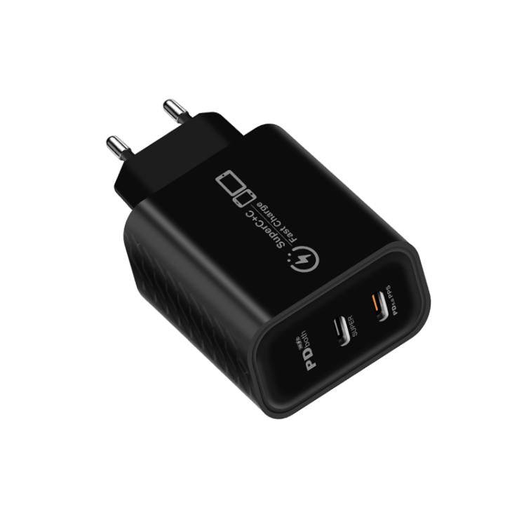 949-2C PD25W Dual Type-C Charger Supporting PD3.0 / PPS Protocol, EU Plug