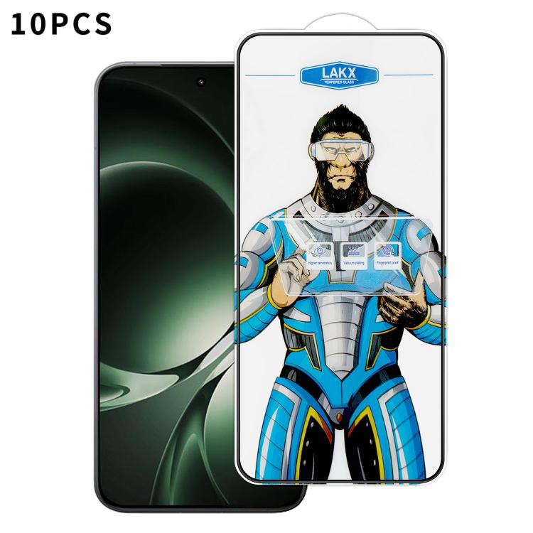 For Redmi K80 Ultra 10pcs Blue Gorilla Anti-fingerprint Anti-static Silk Screen HD Electroplated Tempered Glass Film