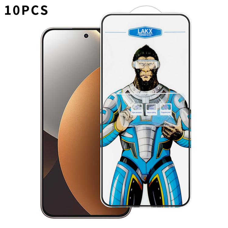 For Redmi Note 15 Pro 5G Global 163.6mm 10pcs Blue Gorilla Anti-fingerprint Anti-static Silk Screen HD Electroplated Tempered Glass Film