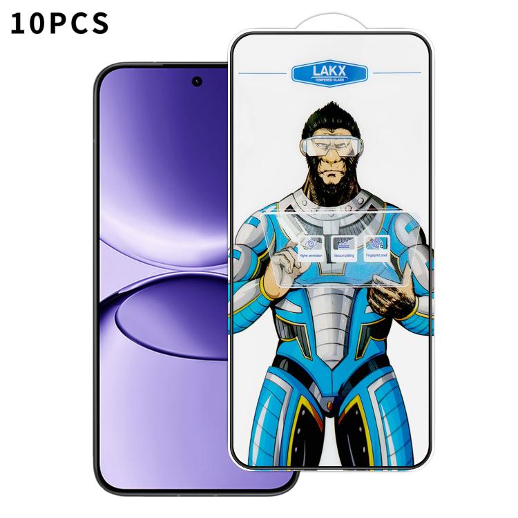 For Redmi Turbo 4 Pro 10pcs Blue Gorilla Anti-fingerprint Anti-static Silk Screen HD Electroplated Tempered Glass Film