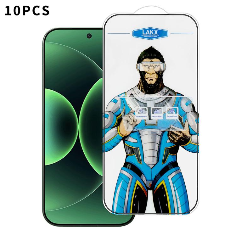 For Xiaomi 17 Pro 10pcs Blue Gorilla Anti-fingerprint Anti-static Silk Screen HD Electroplated Tempered Glass Film