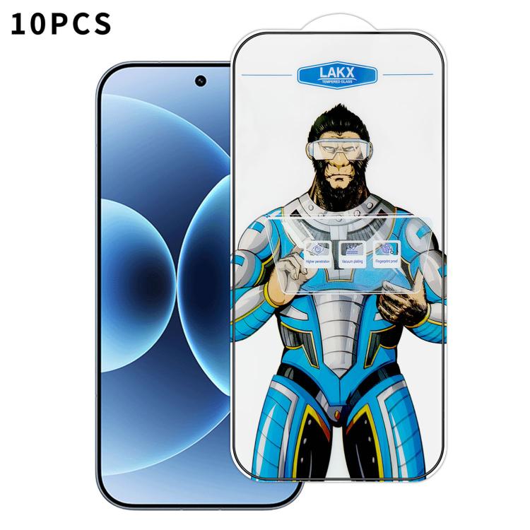 For Xiaomi 17 10pcs Blue Gorilla Anti-fingerprint Anti-static Silk Screen HD Electroplated Tempered Glass Film