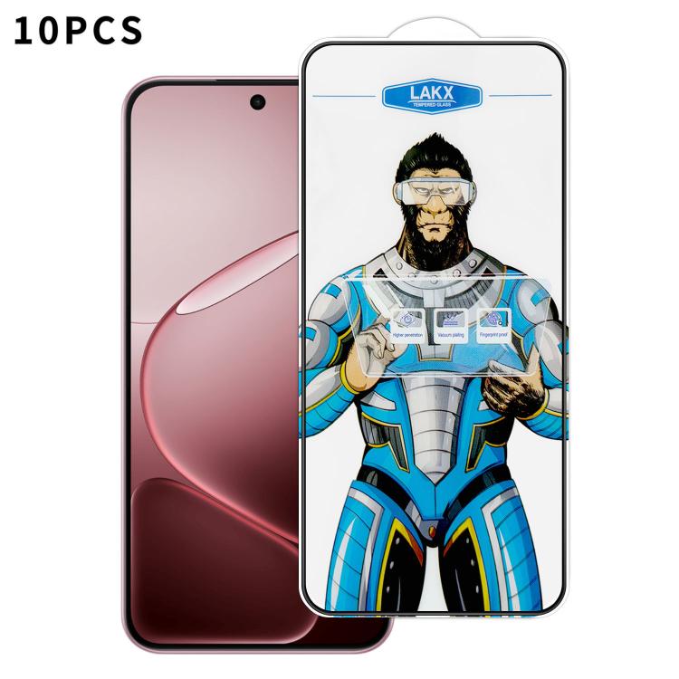 For OPPO A6 4G 10pcs Blue Gorilla Anti-fingerprint Anti-static Silk Screen HD Electroplated Tempered Glass Film