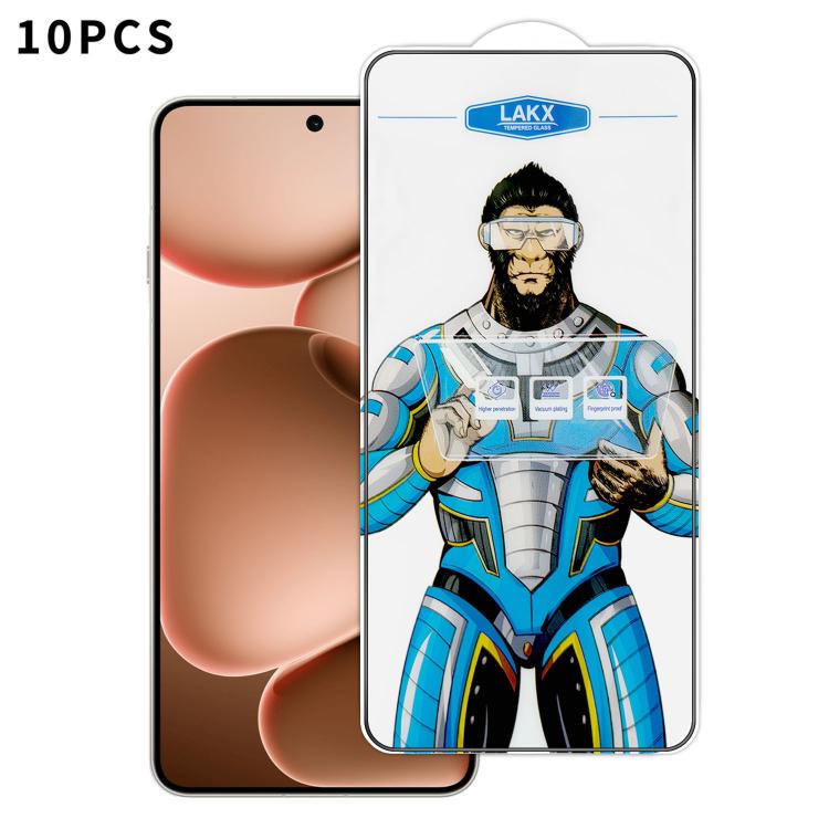 For OPPO Find X8 Ultra 10pcs Blue Gorilla Anti-fingerprint Anti-static Silk Screen HD Electroplated Tempered Glass Film