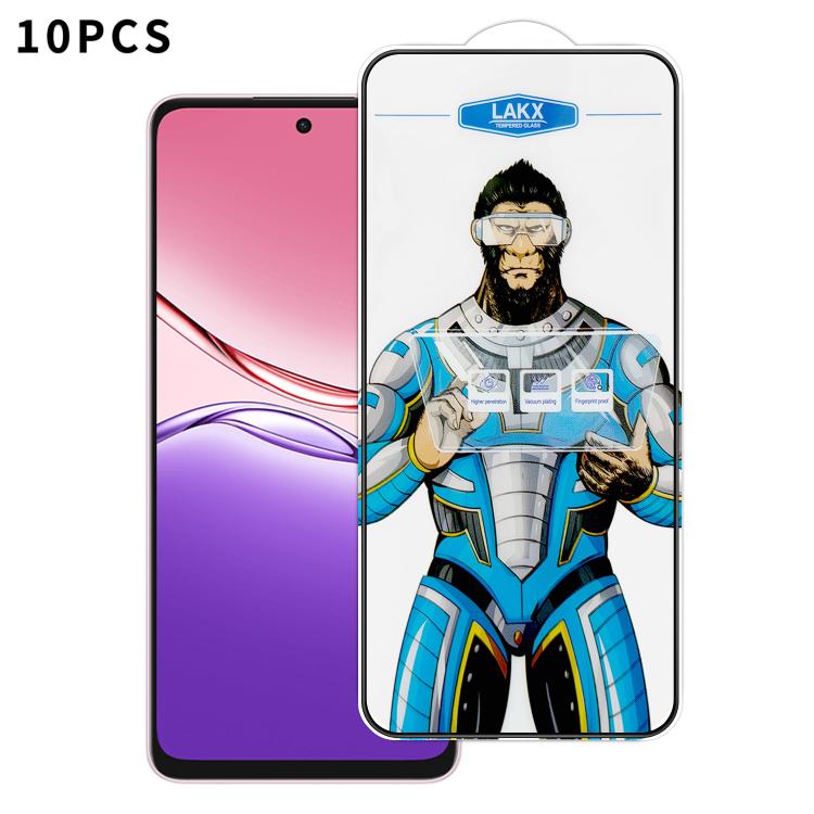 For OPPO A5 Pro 10pcs Blue Gorilla Anti-fingerprint Anti-static Silk Screen HD Electroplated Tempered Glass Film