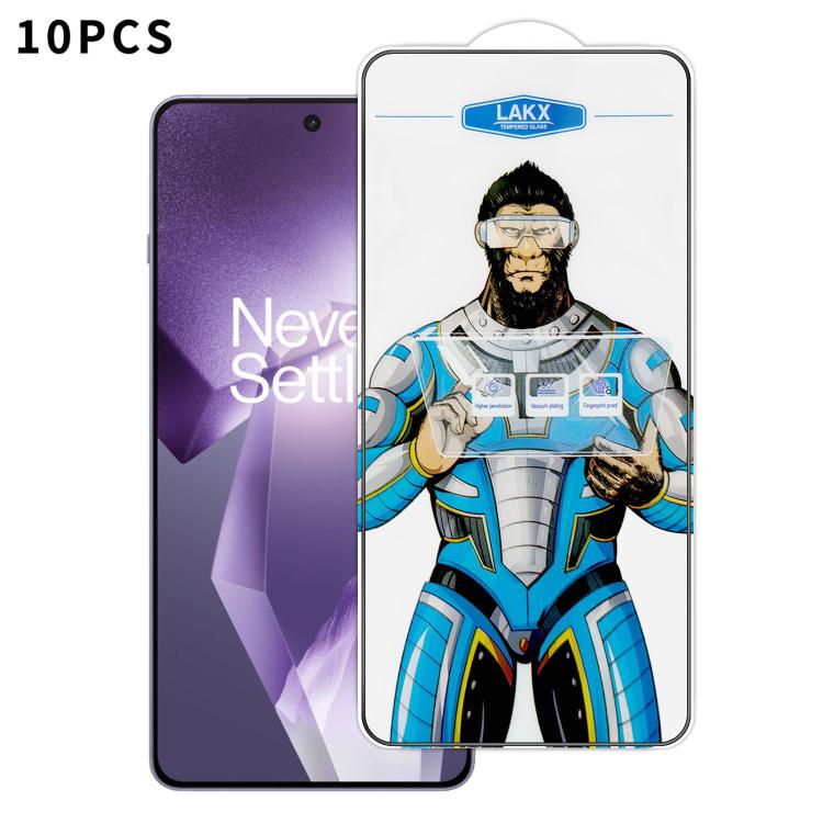 For OnePlus Ace 5 Pro 10pcs Blue Gorilla Anti-fingerprint Anti-static Silk Screen HD Electroplated Tempered Glass Film