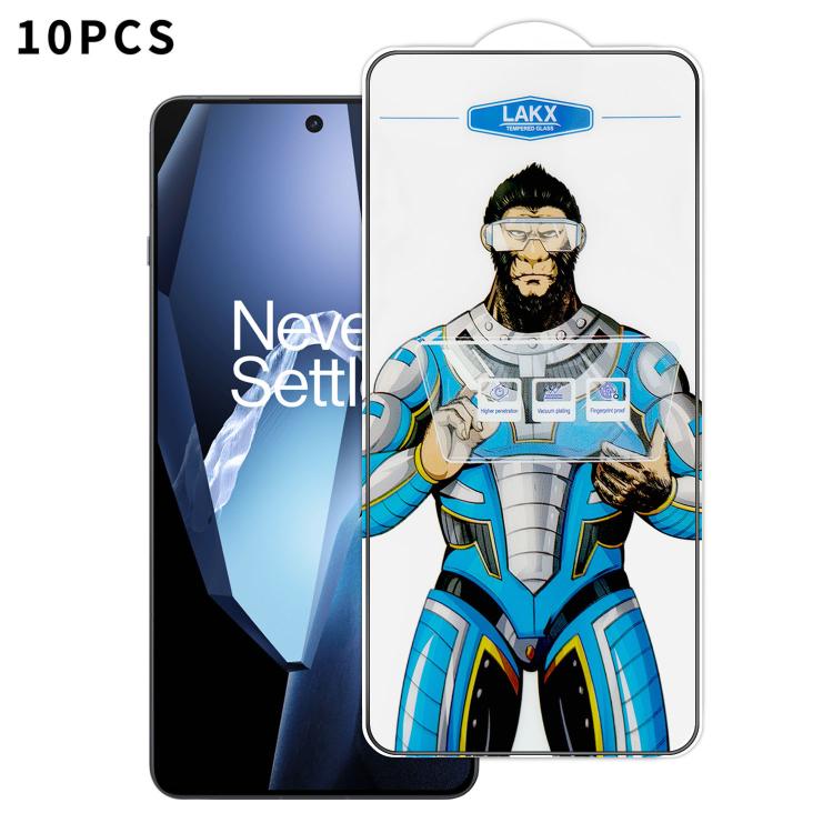 For OnePlus Ace 5 10pcs Blue Gorilla Anti-fingerprint Anti-static Silk Screen HD Electroplated Tempered Glass Film