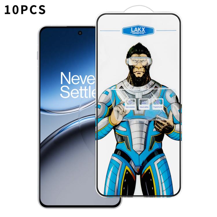 For OnePlus Nord 4 10pcs Blue Gorilla Anti-fingerprint Anti-static Silk Screen HD Electroplated Tempered Glass Film