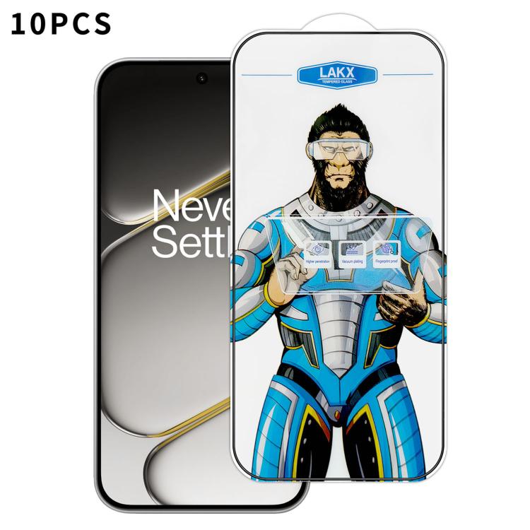 For OnePlus Turbo 6V 10pcs Blue Gorilla Anti-fingerprint Anti-static Silk Screen HD Electroplated Tempered Glass Film