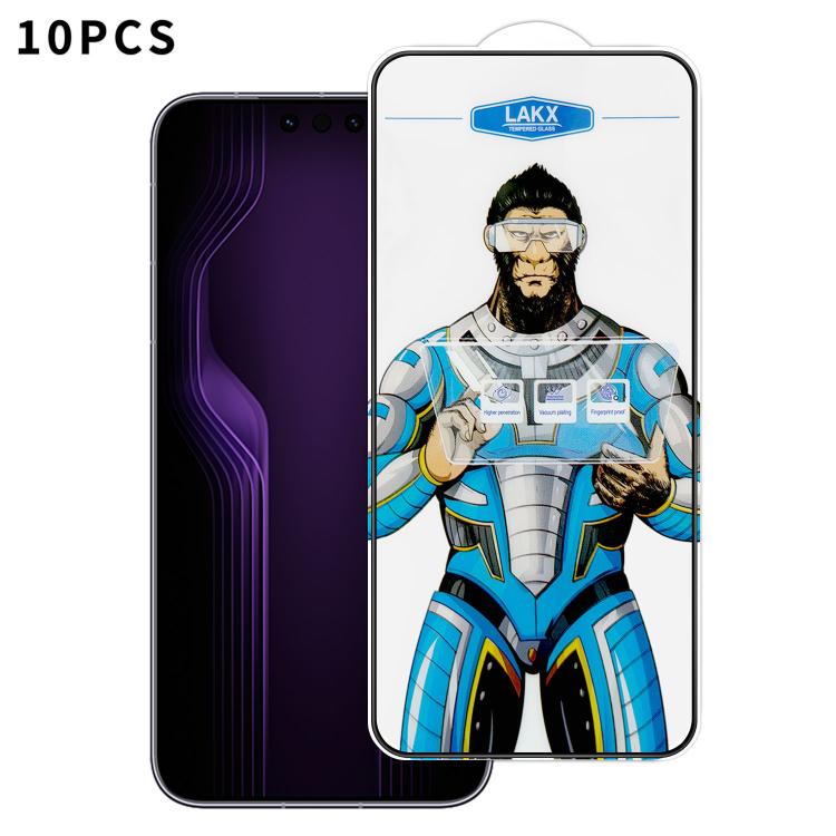 For Huawei  Mate 80 RS Ultimate 10pcs Blue Gorilla Anti-fingerprint Anti-static Silk Screen HD Electroplated Tempered Glass Film