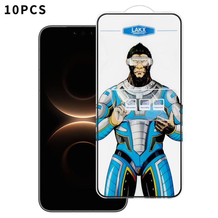 For Huawei Mate 80 Pro Max 10pcs Blue Gorilla Anti-fingerprint Anti-static Silk Screen HD Electroplated Tempered Glass Film