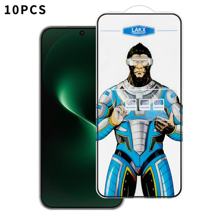 For Huawei nova 15 10pcs Blue Gorilla Anti-fingerprint Anti-static Silk Screen HD Electroplated Tempered Glass Film