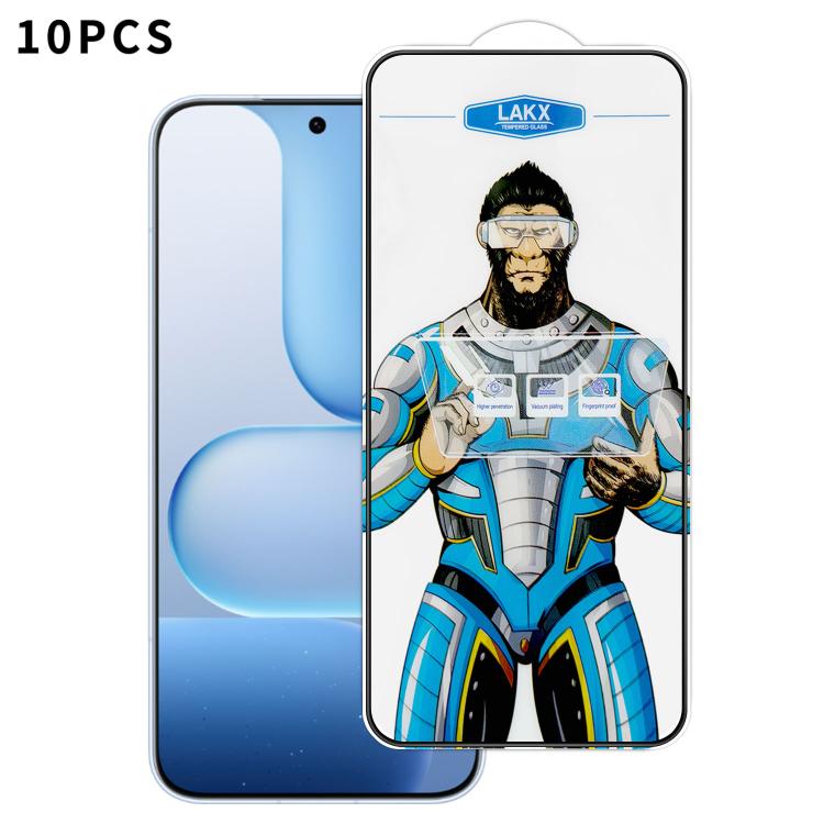 For Honor 500 Pro Global155.8mm 10pcs Blue Gorilla Anti-fingerprint Anti-static Silk Screen HD Electroplated Tempered Glass Film