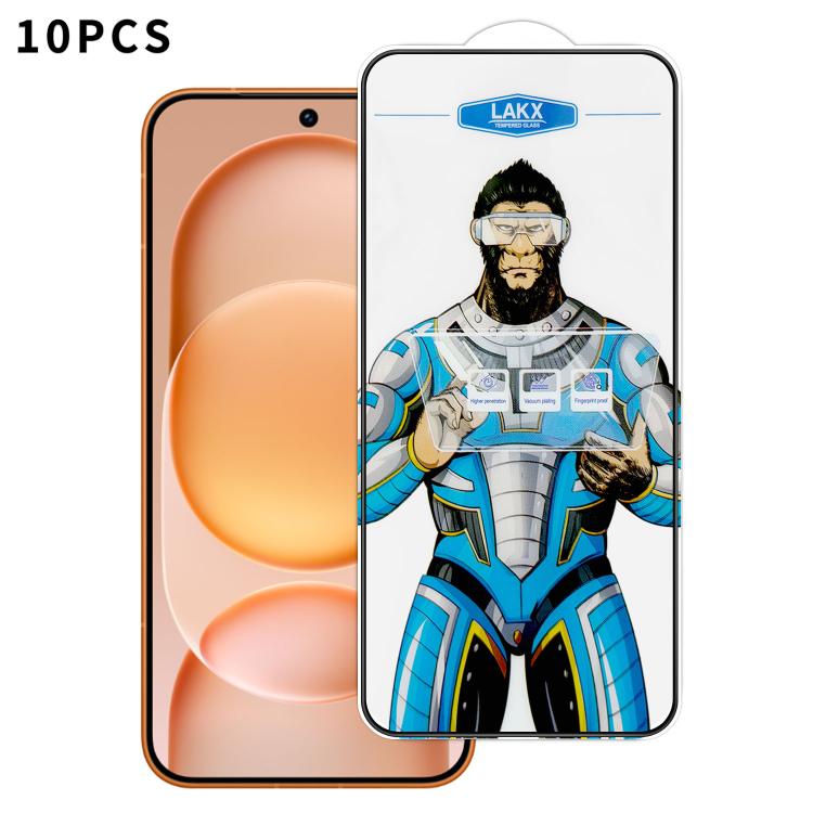 For Honor Magic8 Pro Air 10pcs Blue Gorilla Anti-fingerprint Anti-static Silk Screen HD Electroplated Tempered Glass Film