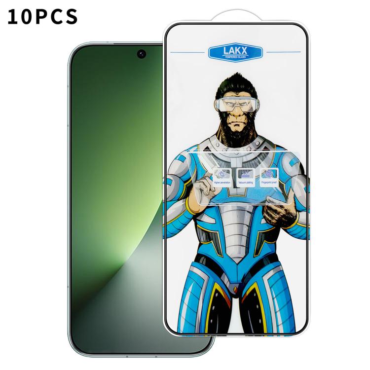 For Honor Magic8 10pcs Blue Gorilla Anti-fingerprint Anti-static Silk Screen HD Electroplated Tempered Glass Film