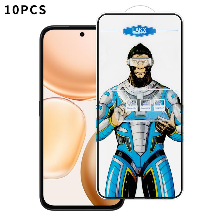 For Honor Play 60m 10pcs Blue Gorilla Anti-fingerprint Anti-static Silk Screen HD Electroplated Tempered Glass Film