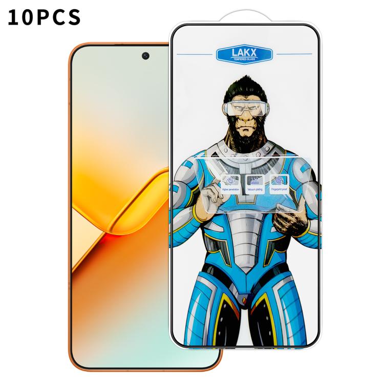 For Honor Power2 10pcs Blue Gorilla Anti-fingerprint Anti-static Silk Screen HD Electroplated Tempered Glass Film