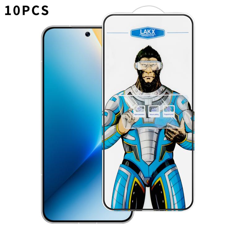 For Honor Win / Win RT 10pcs Blue Gorilla Anti-fingerprint Anti-static Silk Screen HD Electroplated Tempered Glass Film