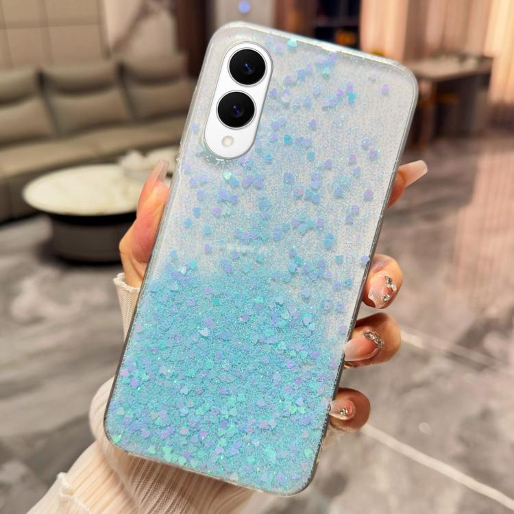 For Samsung Galaxy S25 Edge 5G Sequins Glitter Gradient Epoxy TPU Phone Case