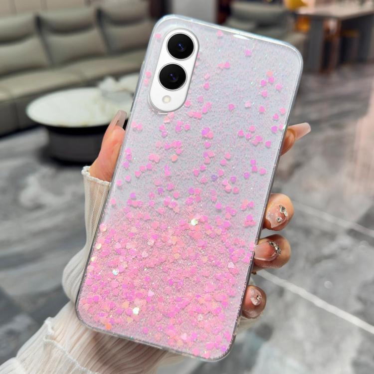 For Samsung Galaxy S25 Edge 5G Sequins Glitter Gradient Epoxy TPU Phone Case