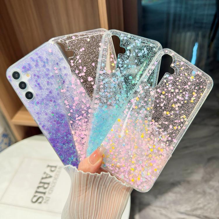 For Samsung Galaxy S25 Edge 5G Sequins Glitter Gradient Epoxy TPU Phone Case