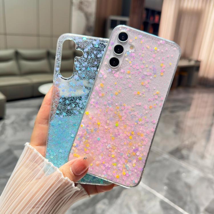 For Samsung Galaxy S25 Edge 5G Sequins Glitter Gradient Epoxy TPU Phone Case