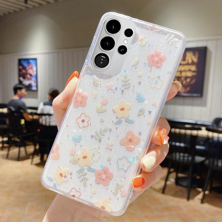 For Samsung Galaxy S26 Ultra 5G Fresh Small Floral Epoxy TPU Phone Case