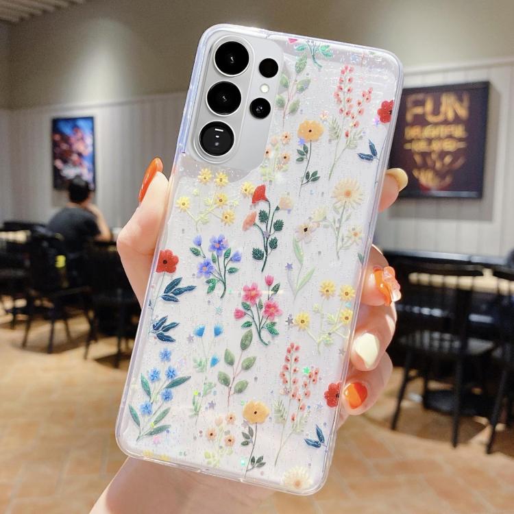 For Samsung Galaxy S26 Ultra 5G Fresh Small Floral Epoxy TPU Phone Case