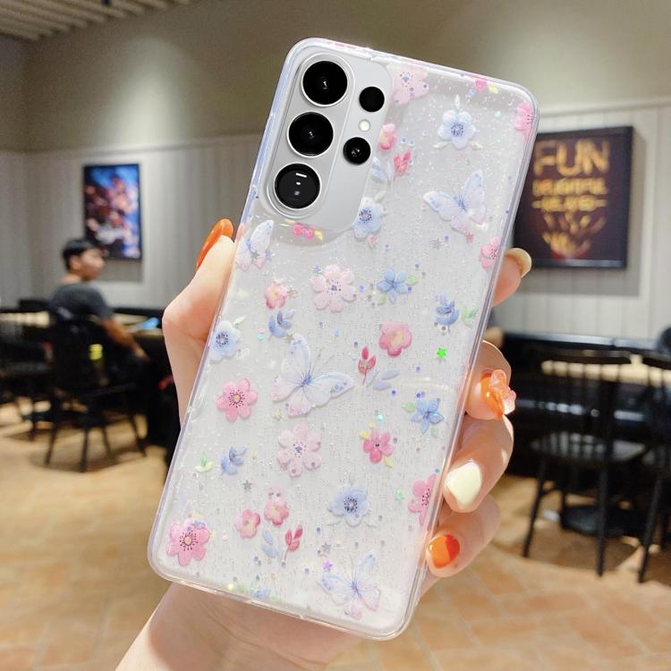 For Samsung Galaxy S26 Ultra 5G Fresh Small Floral Epoxy TPU Phone Case