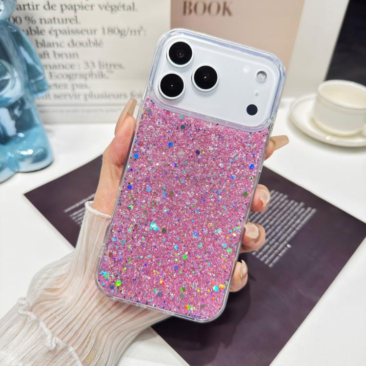 For iPhone 17 Pro Glitter Sequins Epoxy TPU Phone Case