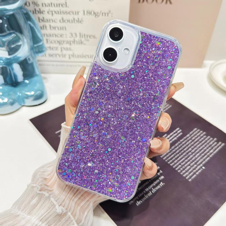 For iPhone Air Glitter Sequins Epoxy TPU Phone Case
