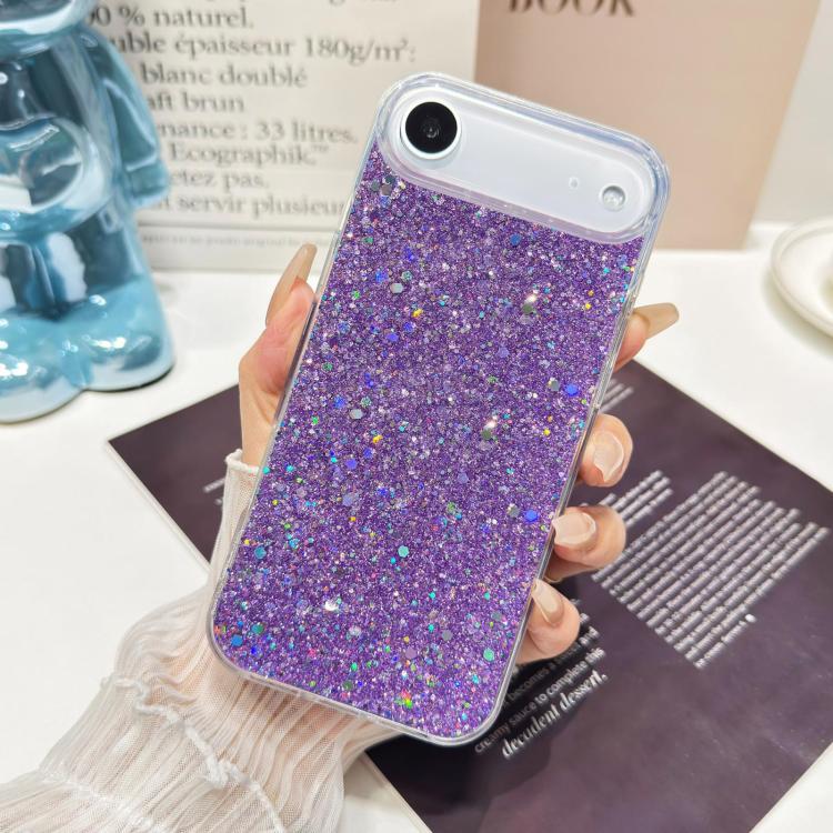 For iPhone 17 Glitter Sequins Epoxy TPU Phone Case