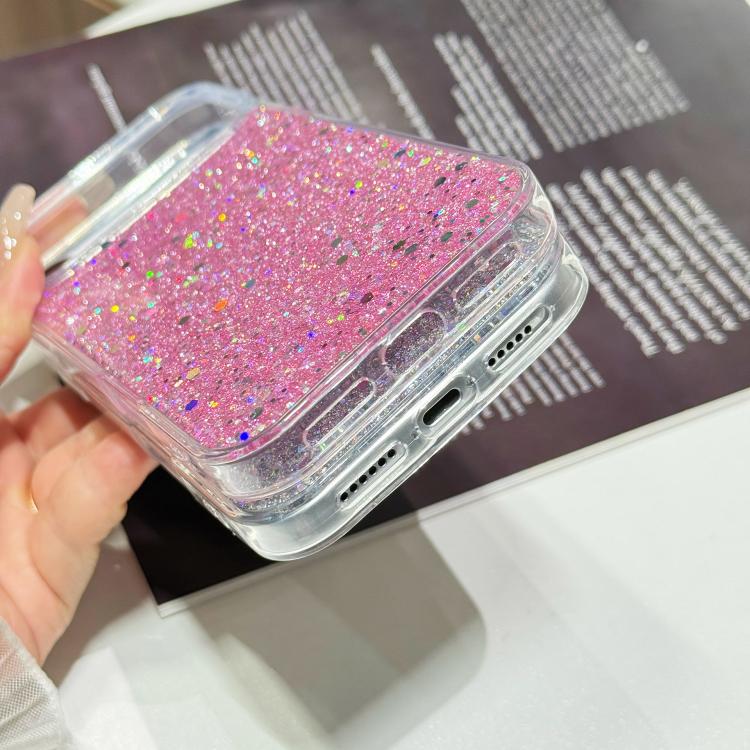 For iPhone 17 Pro Max Glitter Sequins Epoxy TPU Phone Case