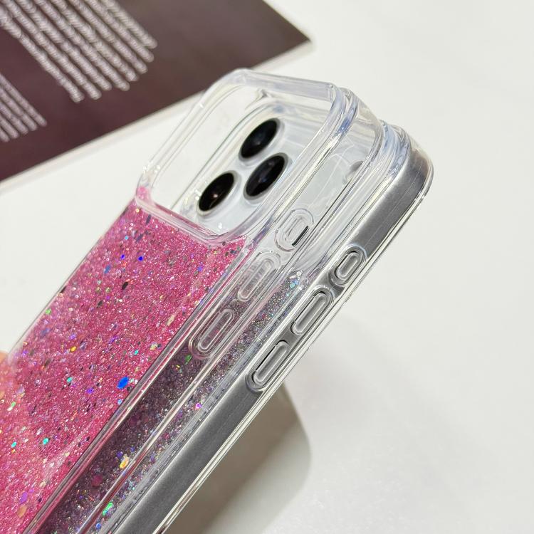 For iPhone 17 Pro Max Glitter Sequins Epoxy TPU Phone Case
