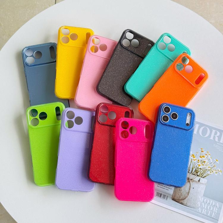For iPhone Air Jelly Glitter Solid Color TPU Phone Case